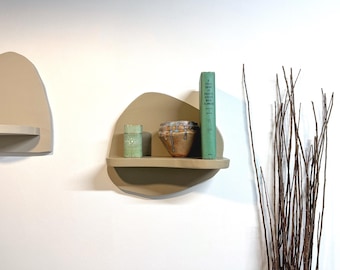 Decorative Shelf, Wavy Book Shelf, True Floating Wall Storage, No Brackets