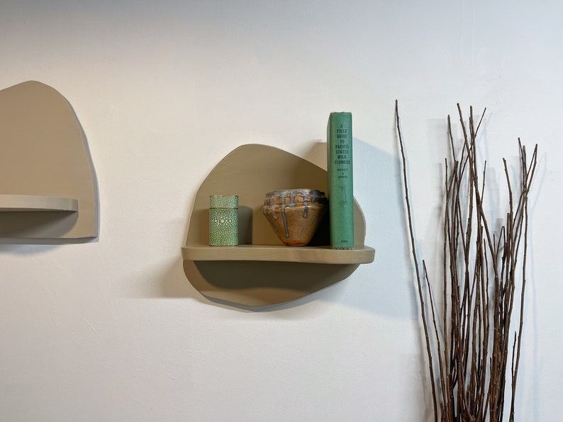 Decorative Shelf, Floating Shape, Colorful Wavy Shelves, Wall Storage image 9