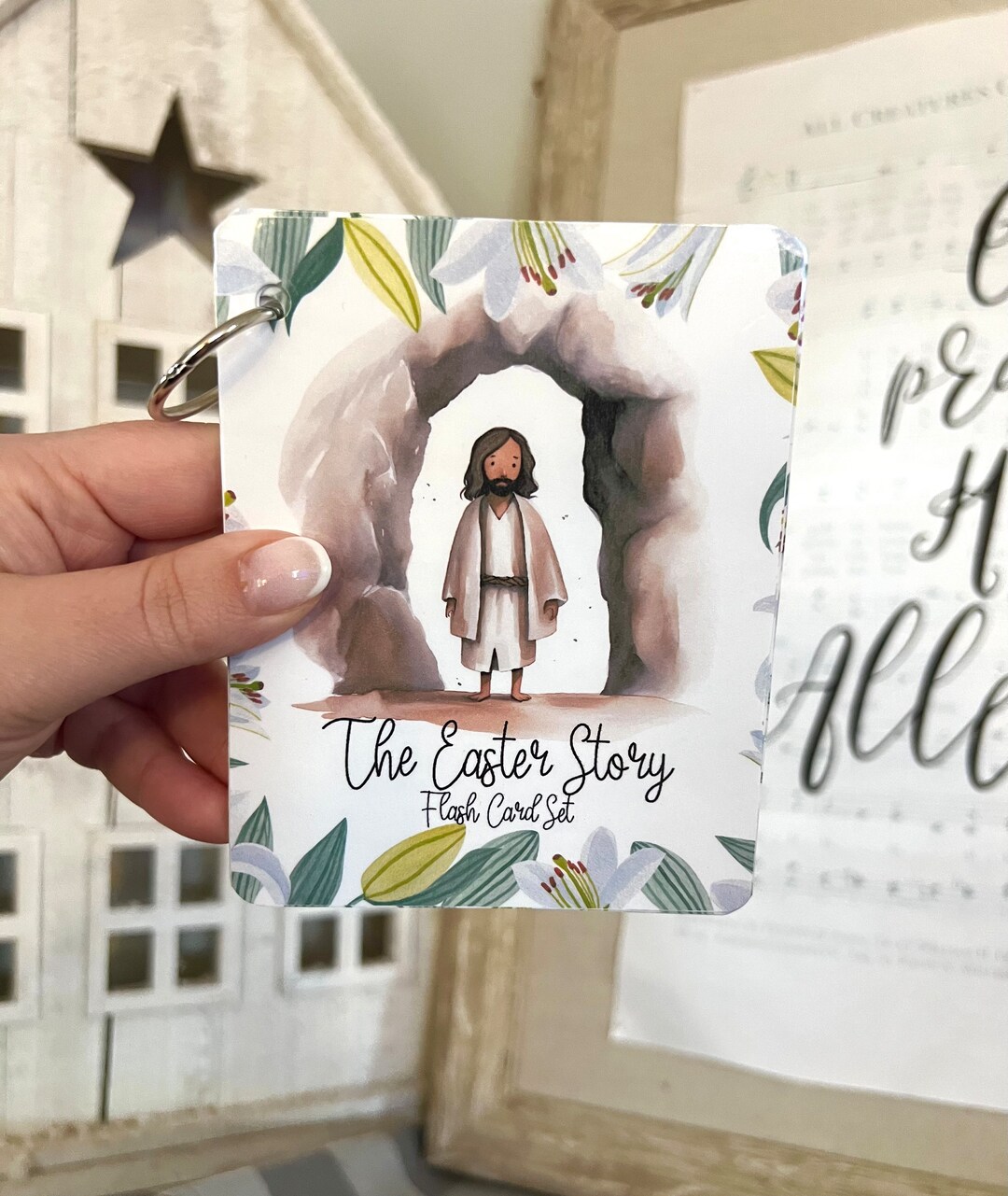 The Easter Story Flash Cards Easter Advent Scripture Cards Easter Kids Activity Homeschool