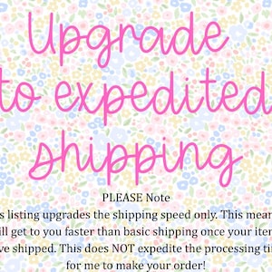 Expedited shipping listing.