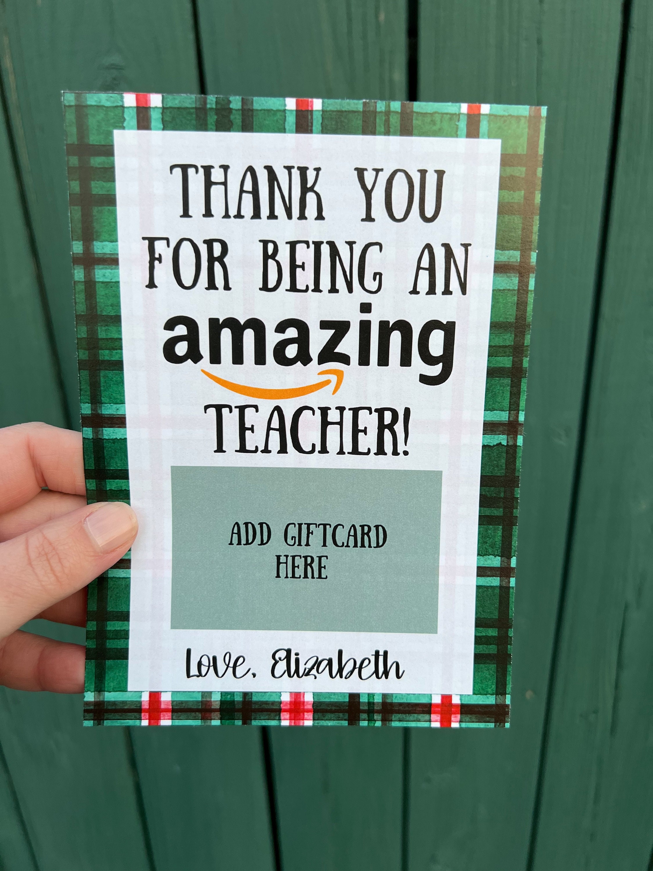 Teacher Christmas Printable Thank You for Being an Amazing Teacher Cute ...
