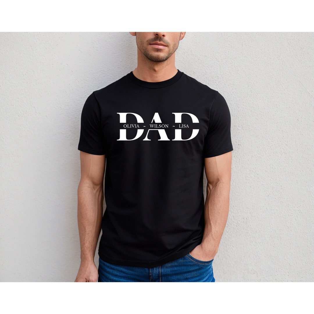 Custom Dad Shirt, Dad Shirt With Kids Names, Fathers Day Gift, New Dad ...