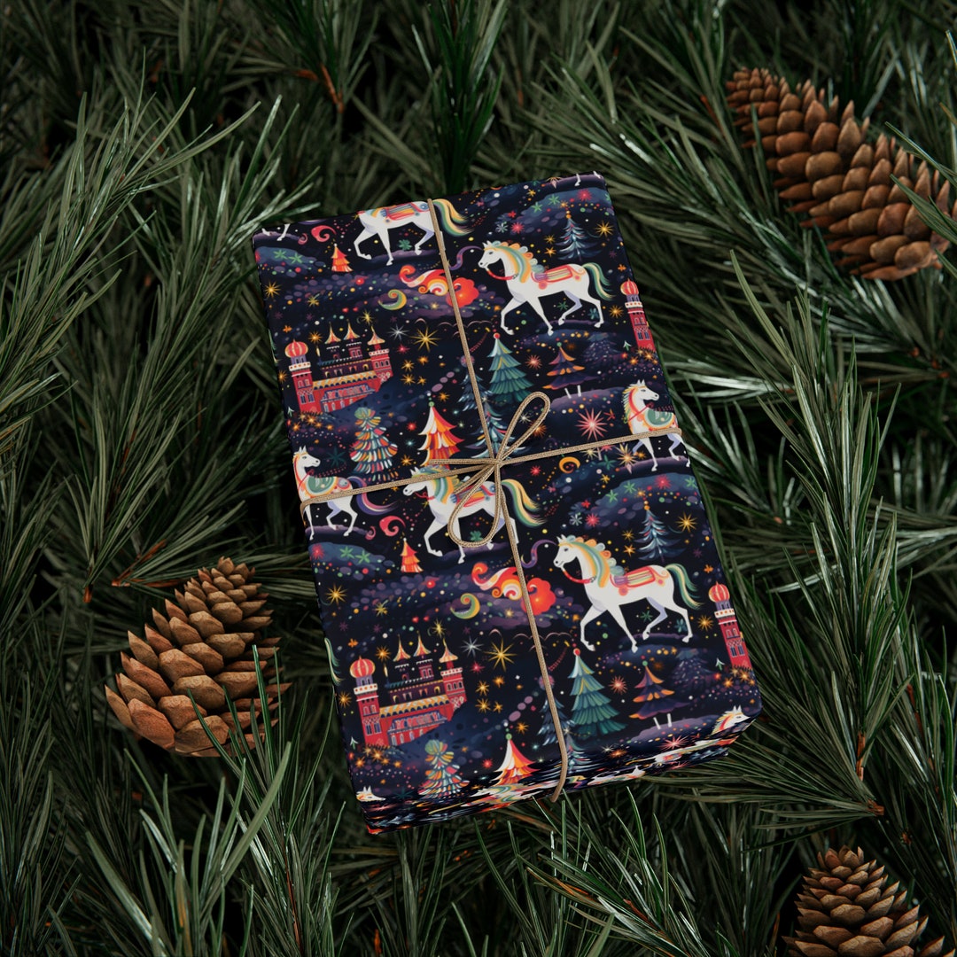 Unicorn Christmas Wrapping Paper
 Unicorn Christmas Wrapping Paper Roll Christmas Unicorn Wrap Etsy
