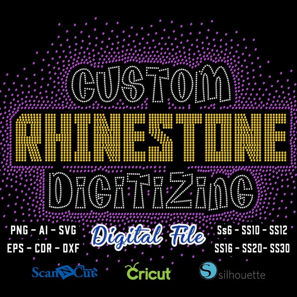 Plantilla de diamantes de imitación personalizada (descarga digital)