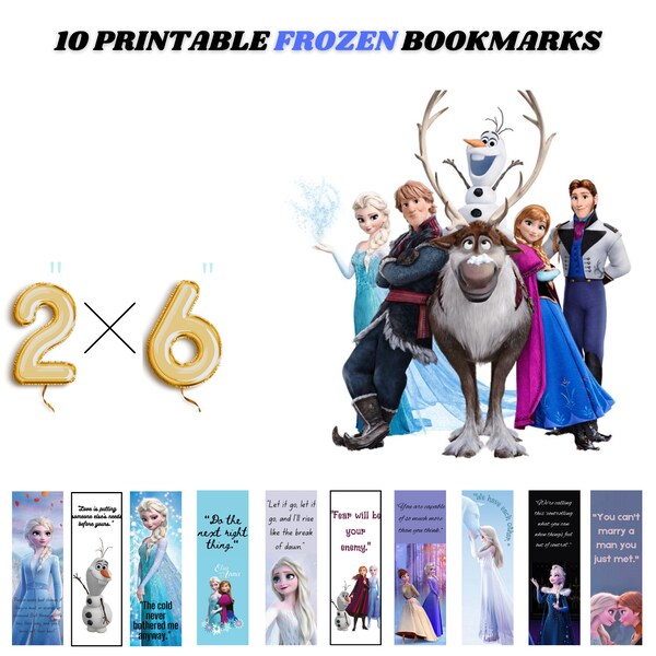 Frozen Bookmarks - Etsy