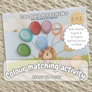 Colour Matching Printable Activity