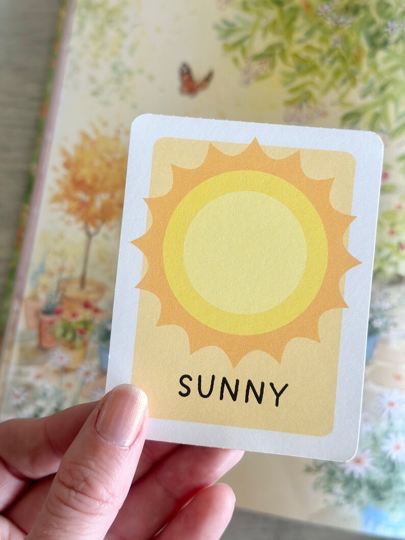 Weather Printable Flash Cards Preschool Resources Homeschool Materials ...