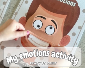 Emotion Activity Preschool Teaching Printable Resources Emotions Toddler Materials Homeschool Learning Feelings Montessori Visual Classroom
