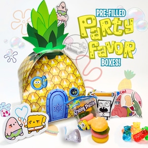 Filled Party Favor Boxes Undersea Pineapple Birthdays Bachelorette Parties Slumber Parties School Activities