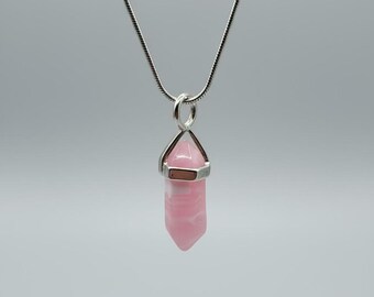 Collar con colgante hexagonal de cuarzo