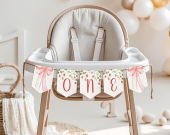 Berry 1st Birthday EIN Geburtstagsbanner, Erdbeer-Thema, Hochstuhlbanner, erster Geburtstag Dekor, 1. Geburtstag, 5 x 7 druckbare, A103