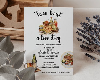 The Night Before - Taco Rehearsal Dinner | Fiesta Rehearsal Dinner Invitation - Instant Download | Editable Canva Template - 5x7 inch