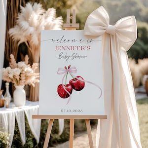 She's the Cherry on Top Willkommensschild, Kirsche Willkommensschild, Kokette Kirsche Dekor, Babypartyschild, Willkommensschild, L111