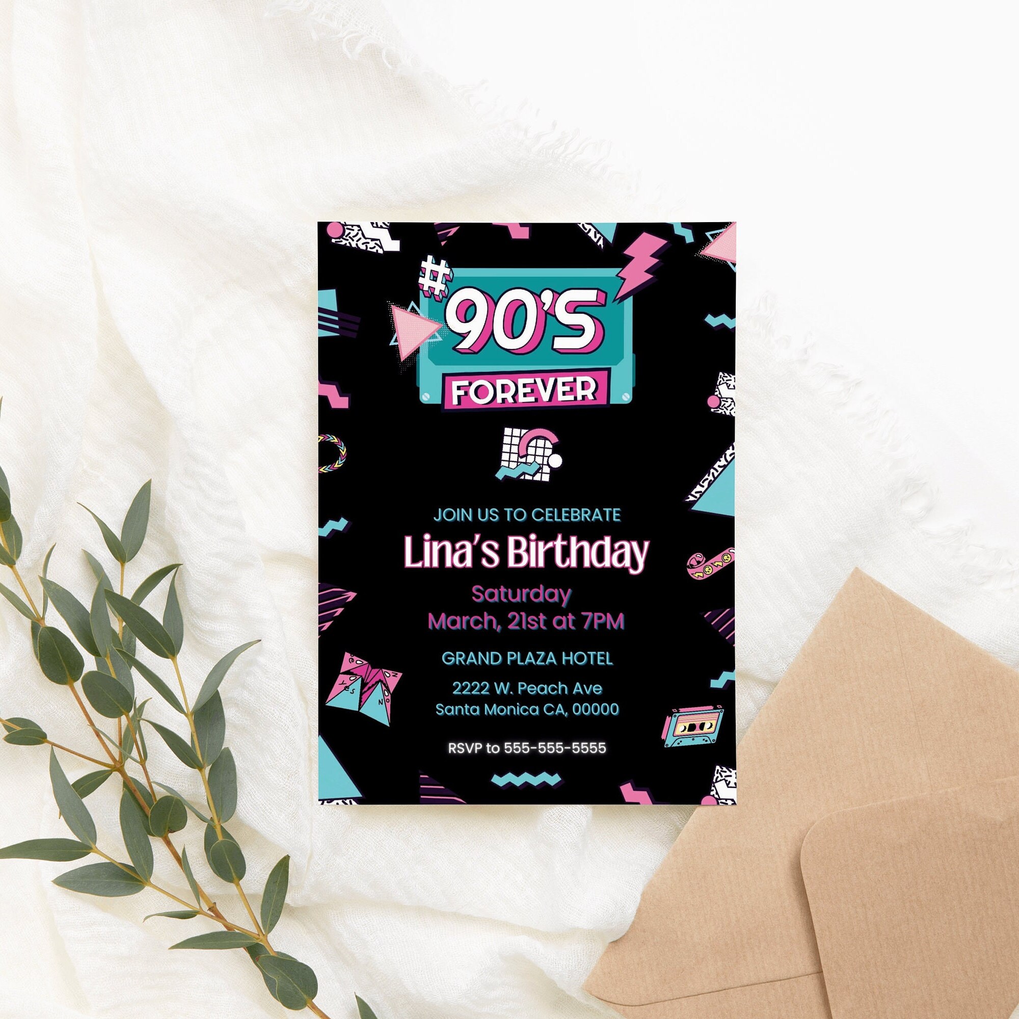 90's Party Invitation Retro 90s Invitation Template Instant Download 90 90's Party Invitation Retro 90s Invitation Template Instant Download 90