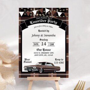 Cholo Party, Brown Lowrider Invitation, Chicano Culture, Lowrider Party Invite, Chicano, Cholo Party, Oldies & Homies, 5x7 Canva Template image 6