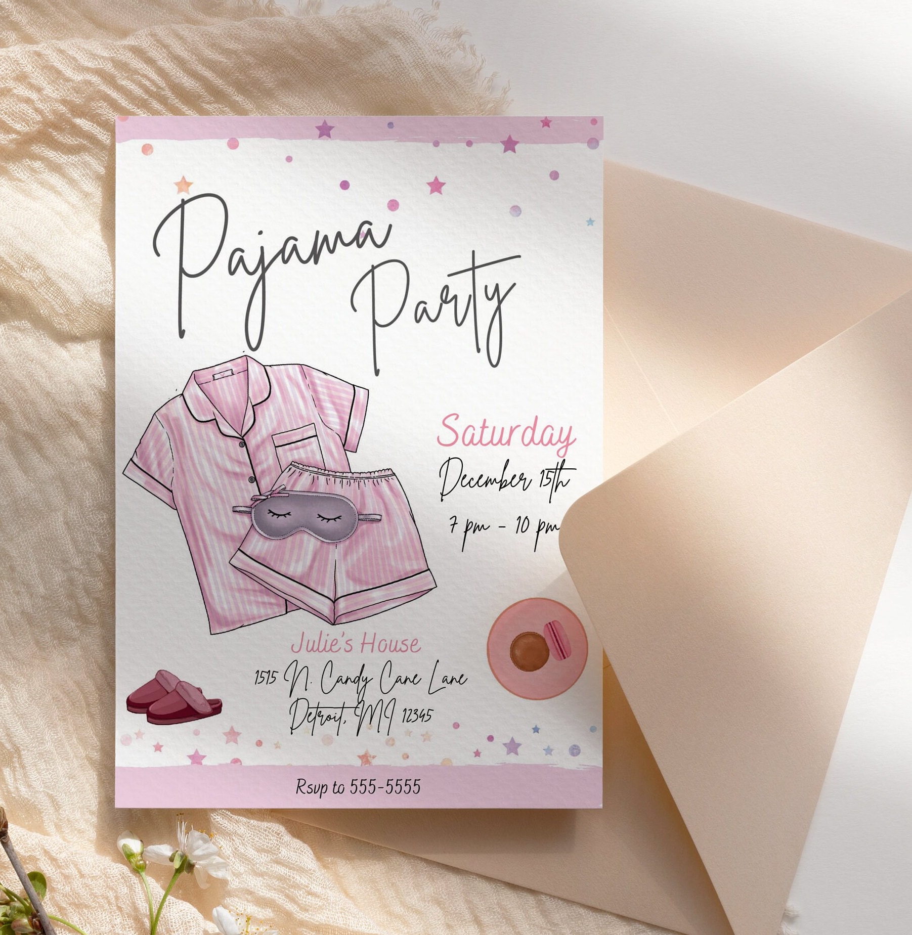 Pajama Jam Invitation - Etsy