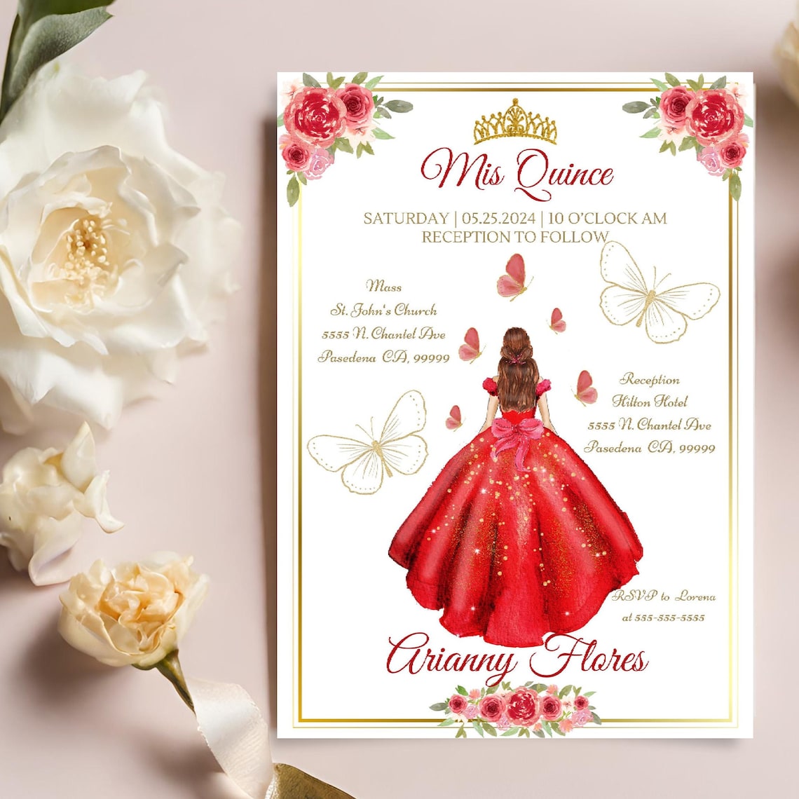 Image 15 for Red Quince Invitation Templates