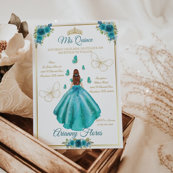 blue dress for baby girl Long 3D Flower Quinceanera Ball Gown main image 0
