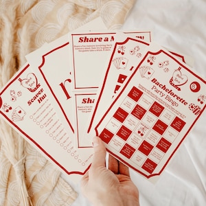 Vegas Bachelorette Party Game Bundle, Bach Bingo, Party Game, Drink If, Bachelorette Party, Vegas Bride, Las Vegas, 5x7 Printable, B106