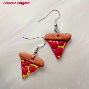 Lil Pizza Slice I Handmade Polymer Clay Earrings