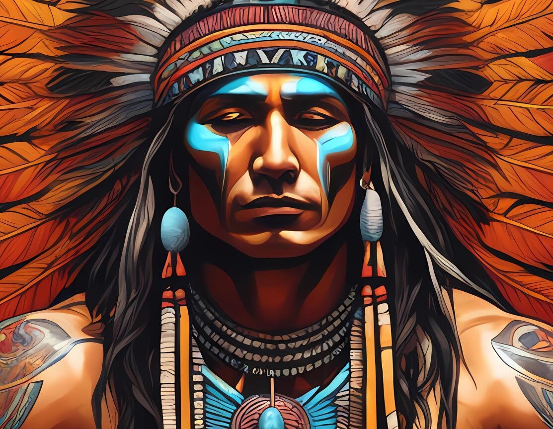 Native American Shaman Canvas Wall Art Indigenous Tribal Decor - Etsy