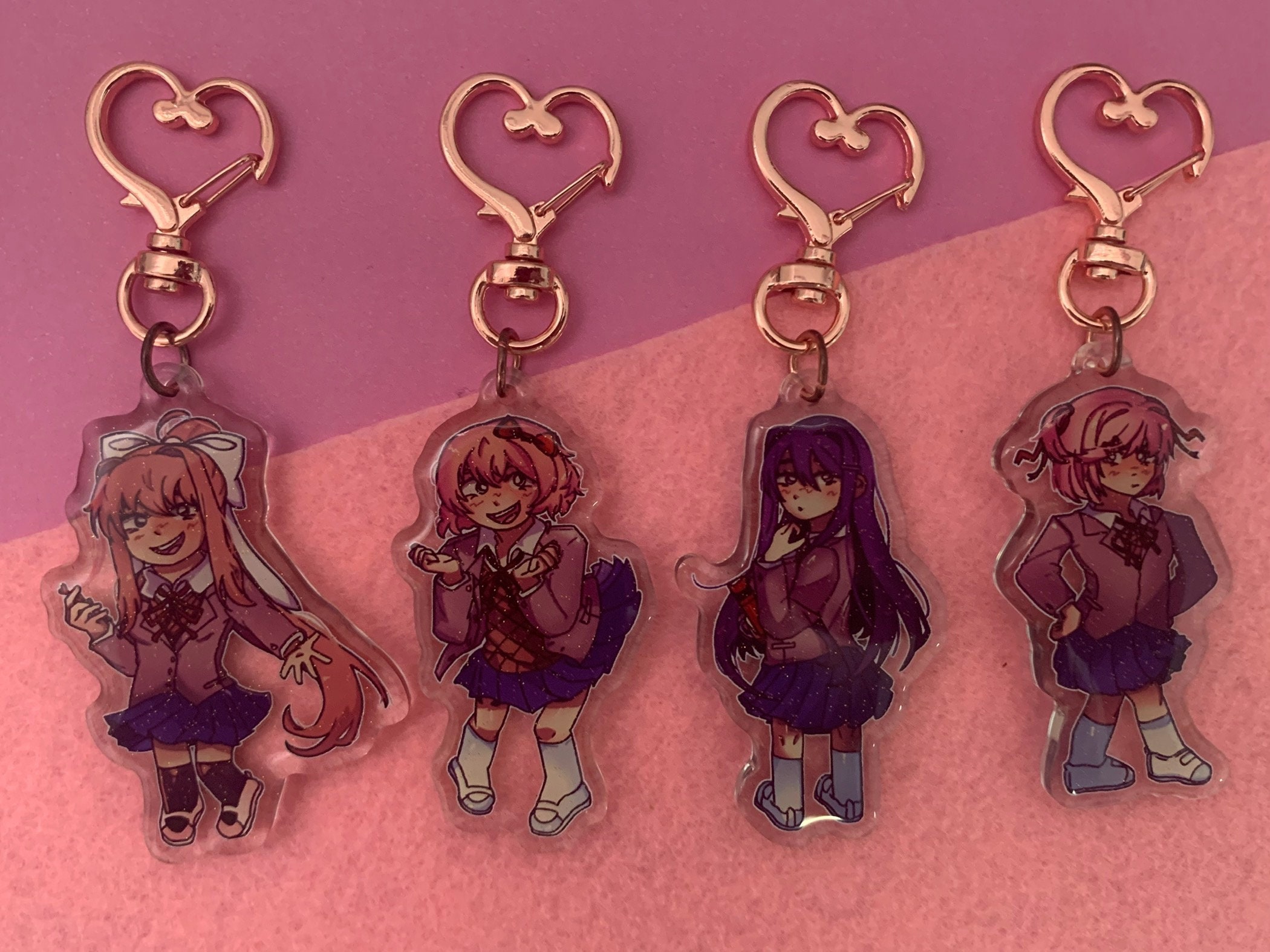 ドキドキ文芸部 キーチェーンセット ドキドキ文芸クラブ チャーム DDLC キーチェーン モニカ