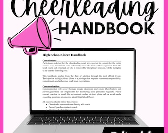 Cheer Team Handbook Editable Template Cheer Coach