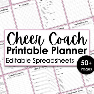 Cheer Coach Binder Pages Cheer Coach Planner