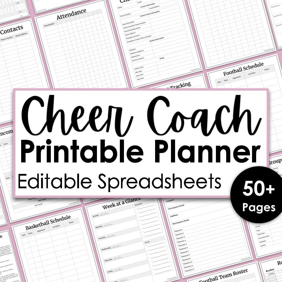 Cheer Coach Binder Pages Cheer - Il Fullxfull.6336006856 45lb