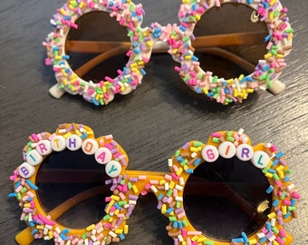 Custom Kids Sprinkle Sunnies | Personalized Sprinkle Sunglasses | Kids Sunglasses | Youth Sunglasses | Birthday Girl Sunnies | Celebration