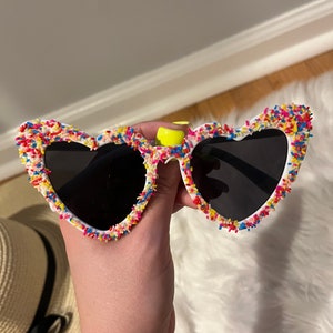 Custom Sprinkle Sunnies | Personalized Sprinkle Sunglasses | Adult Sunglasses | Birthday Sunglasses | Celebration Custom Shades image 1