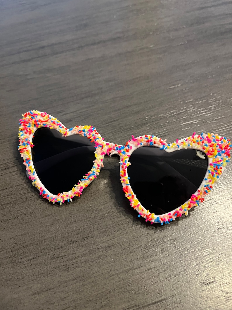 Custom Sprinkle Sunnies | Personalized Sprinkle Sunglasses | Adult Sunglasses | Birthday Sunglasses | Celebration Custom Shades image 2