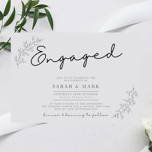 Minimalist Engagement Invitation- 2 styles