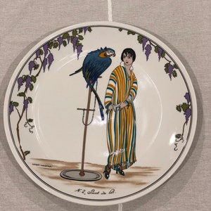 Villeroy and Boch Plate Vintage Plate with Parrot Villeroy and Boch Collectors Dinner Plate VilleroryandBoch