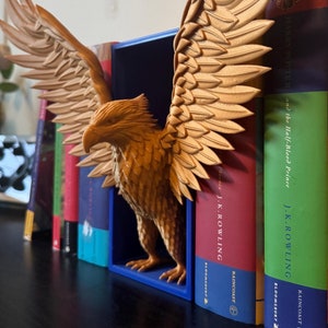 Magical Eagle Book Nook, Magic School, Bookends, Bookshelf accessory, Bookshelf Decor, Raven, Harry, Claw, Gold Eagle