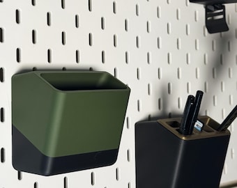 Modular Ikea Skadis Bin - Pegboard Organization Storage, Pen Holder, Office and Desk Supplies