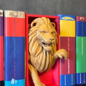 Lion Bookend: Magical Book Nook, Bookshelf Decor