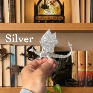 Dragon Bookshelf Decor | Flying Dragon Spine Hugger | Bookish Gift for Fantasy Fans | Fourth Wing image 7