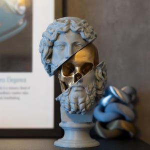 Timeless Zeus Bust – Ancient Greek Mythology Decor, Classical Sculpture Replica, Greek God Home Accent