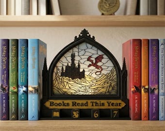 Books Read This Year Tracker | Gothic Dragon Reading Counter | Bookish Gift