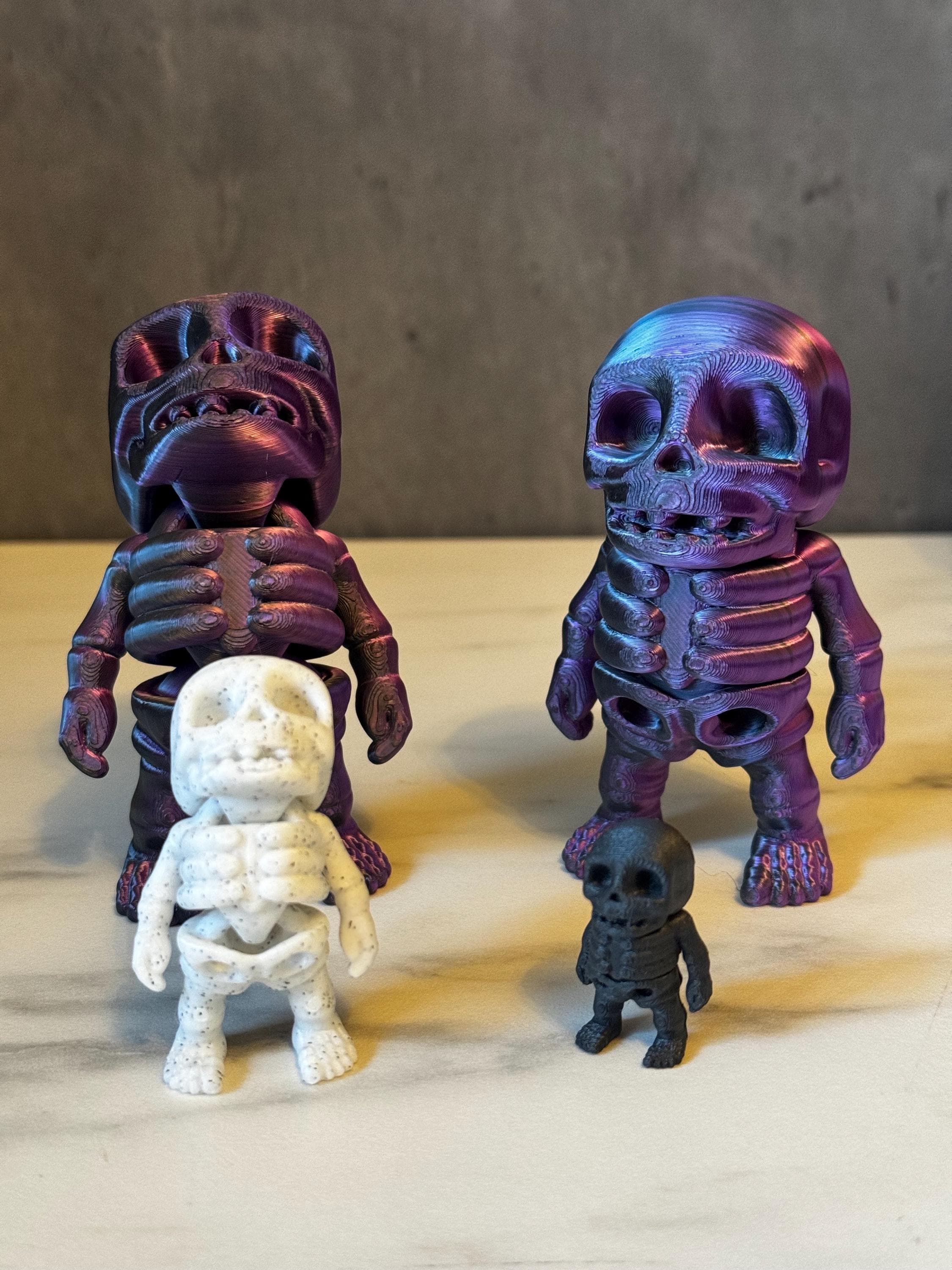 Spooky Mini Skeletons - Halloween Decor Set | Tiny Articulating ...