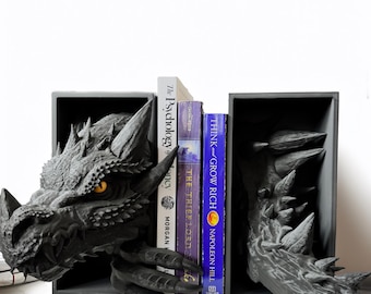 Dragon Emerging Book Nook, Dragon Tail, Bookshelf Decor, 3D Print, Bookish Gift, Fantasy Lovers