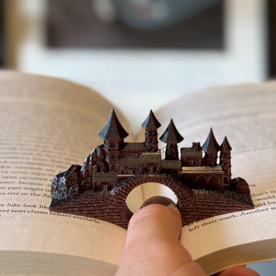 Castle Thumb Book Holder | Fantasy Reading Ring | Bookish Gift for Her