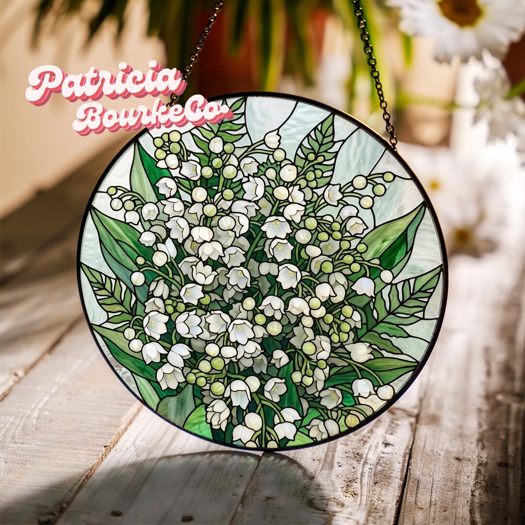 Lily of the Valley Floral Suncatcher Window Hanging, Spring Garden Art ...