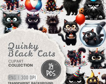 Quirky Cat clipart PNG Whimsical Cats Kitten Sublimation clip art cute animals Whimsy graphics Funny elongated illustrations Cat lover gift