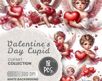 18 Cupid Png Set, Valentine Cupids Clipart, Valentines Png, Cupid Sublimation Design, Valentines Day Trendy Design, DIY Valentines Gift Idea