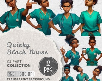 Imágenes prediseñadas PNG de enfermera negra peculiar, imágenes prediseñadas de enfermera divertida, imágenes prediseñadas de aguja, imágenes prediseñadas de hospital, imágenes prediseñadas médicas, chica caprichosa, diario de recortes