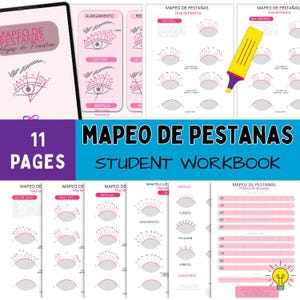 Eyelash Extensions Training Manual - Editable Training Manual - Lash Artist Training Guide - Canva Editable Lash Guide - Spanish Edition