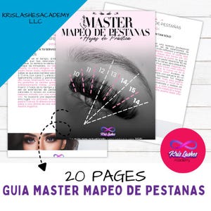 Lash Extension Mapping - Lash Map Training Guide - Lash Maps Workbook - Eyelash Extension Practice -Lash Training Manual - Editable Template