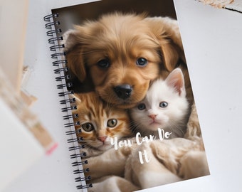You Can Do It Spiral Notebook | Inspirational Journal | Soft Cover Ruled Line Notebook | Motivational Gift for Students & Professionals